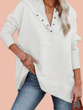 Women's Oversized Half Button Hoodie (Buy 2 Free Shipping)