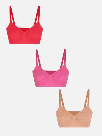 Pocketsh 3-Pack Smooth Seamless Wireless Bra Bundle