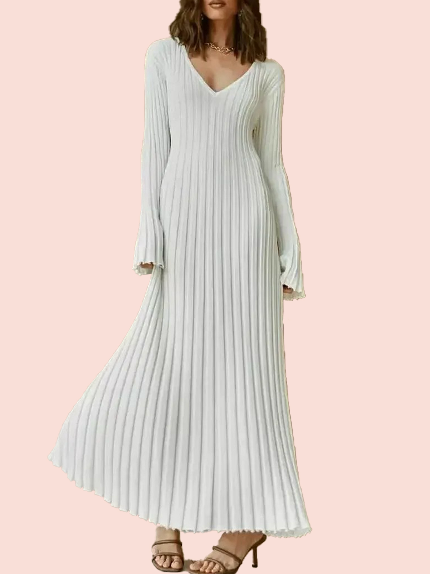 Fall New Sleeved Knit Midi Dress (Buy 2 Free Shipping)